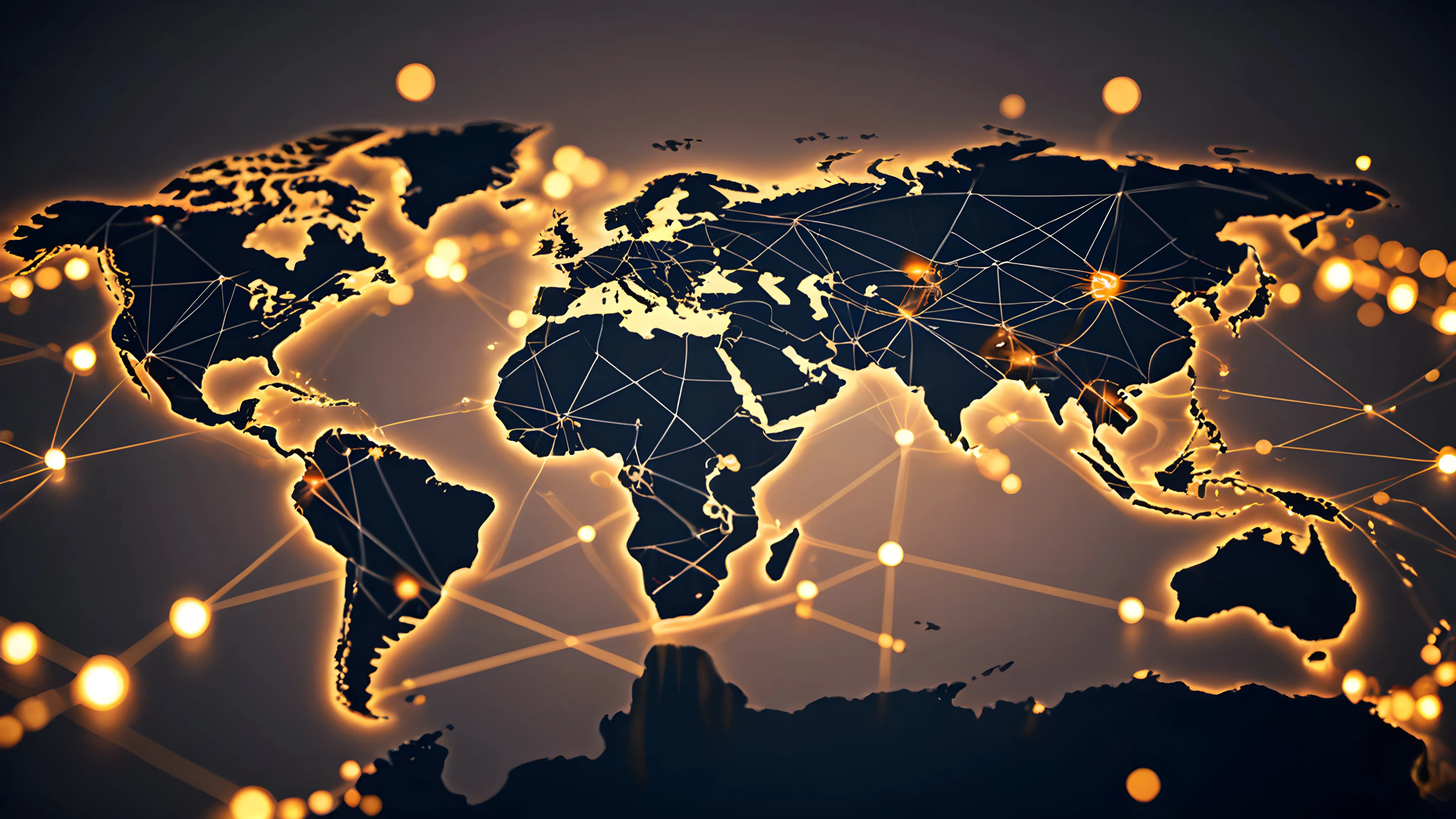 Mapa mundial de redes logísticas internacionales