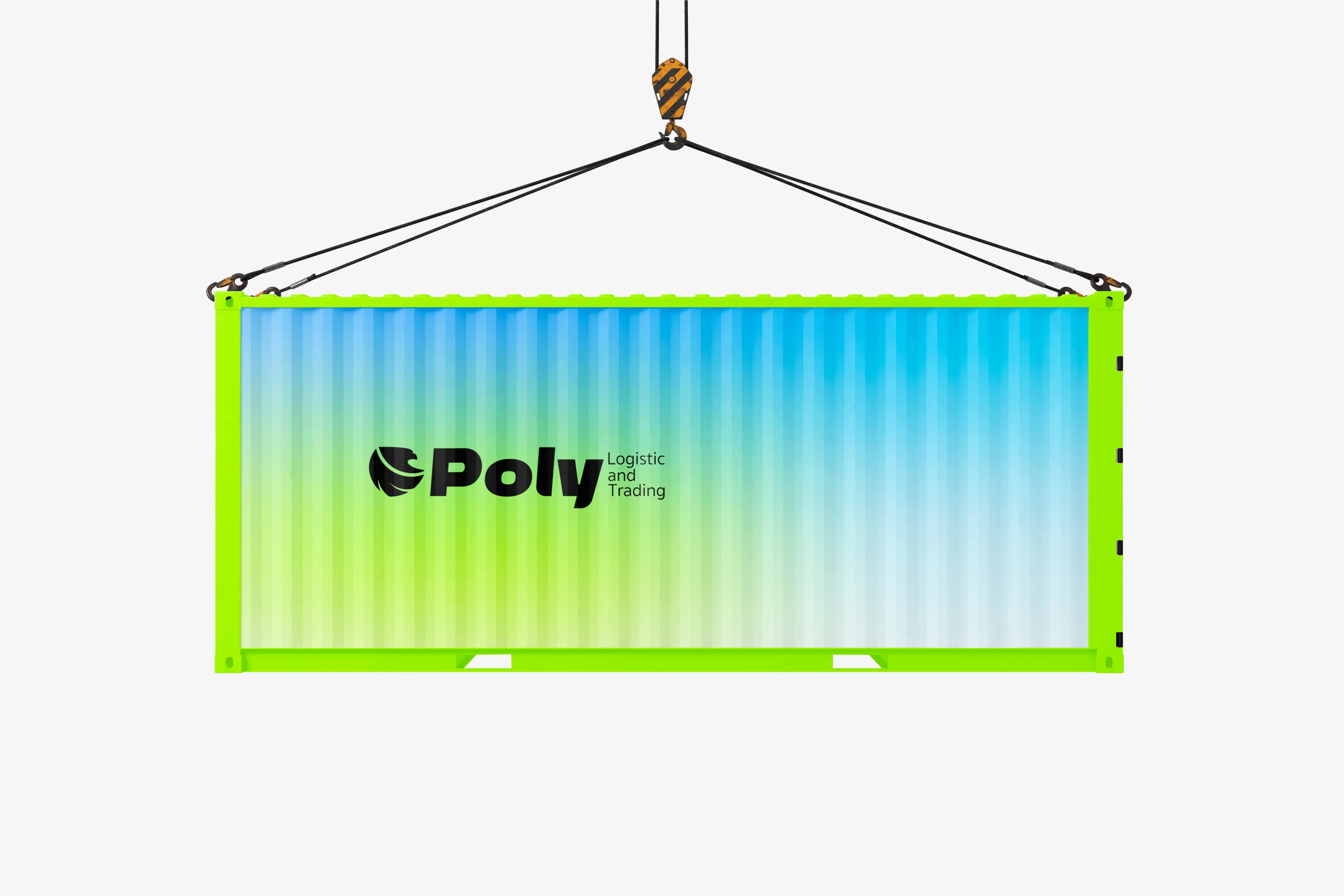 Contenedor Poly siendo cargado