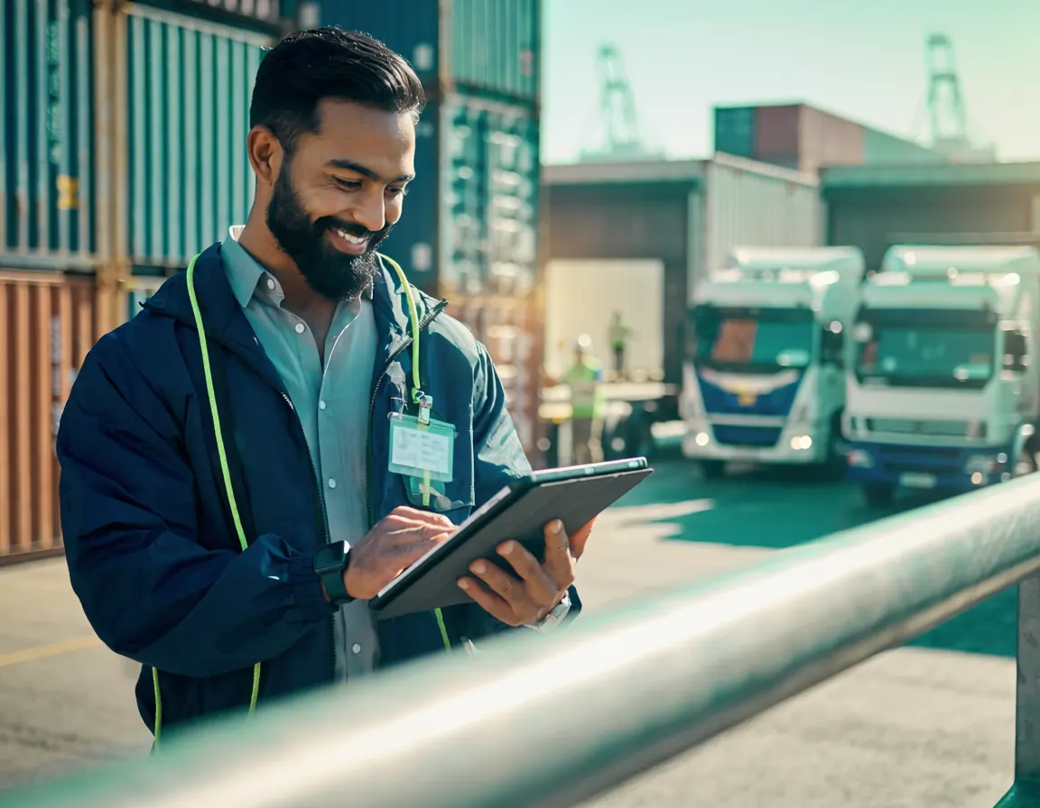 Operator reviewing origin logistics flow