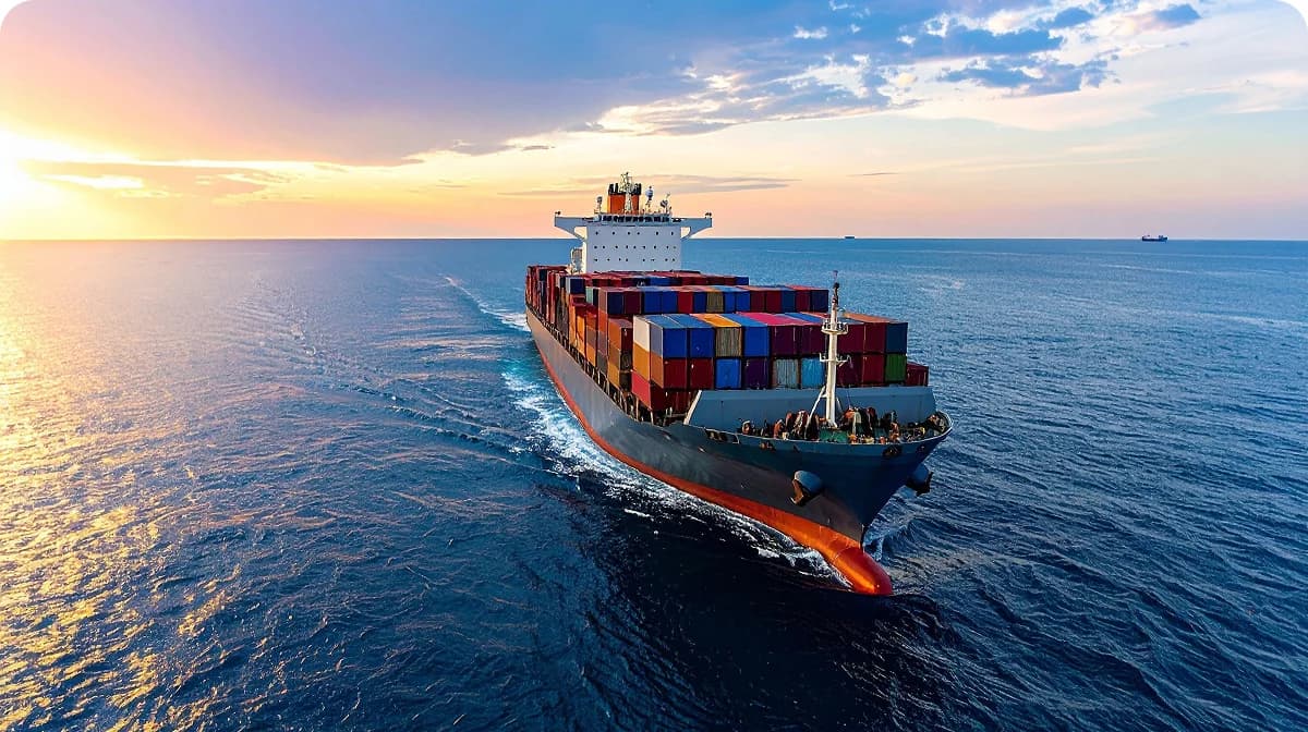 Container ship en route to Costa Rican ports