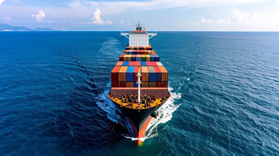 Container ship en route to Colombian ports