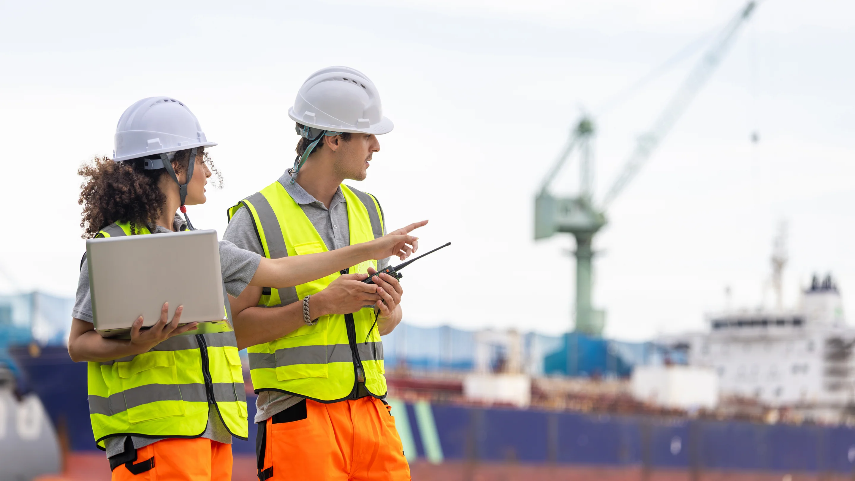 Logistics operators at a Mexican port coordinating imports from China